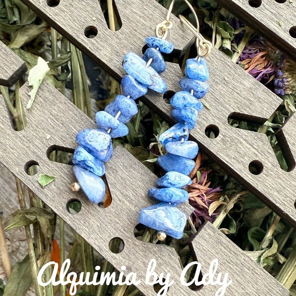 Alquimia Blue  Beaded Earrings - Picture 1 of 1